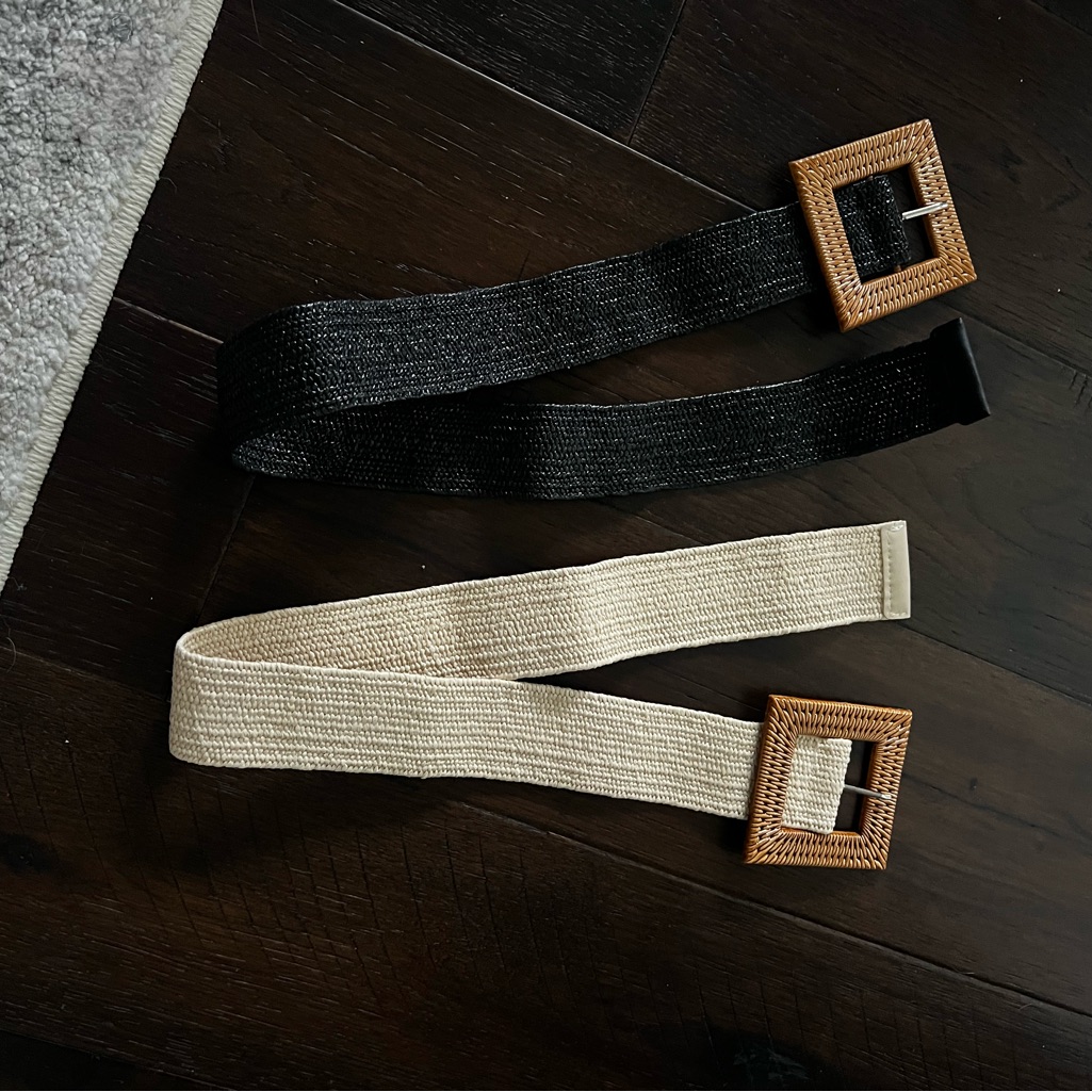 Woven Belts With Square Buckles
